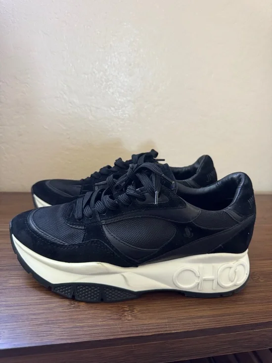 Jimmy Choo Black Raine Sneakers - Picture 2 of 8